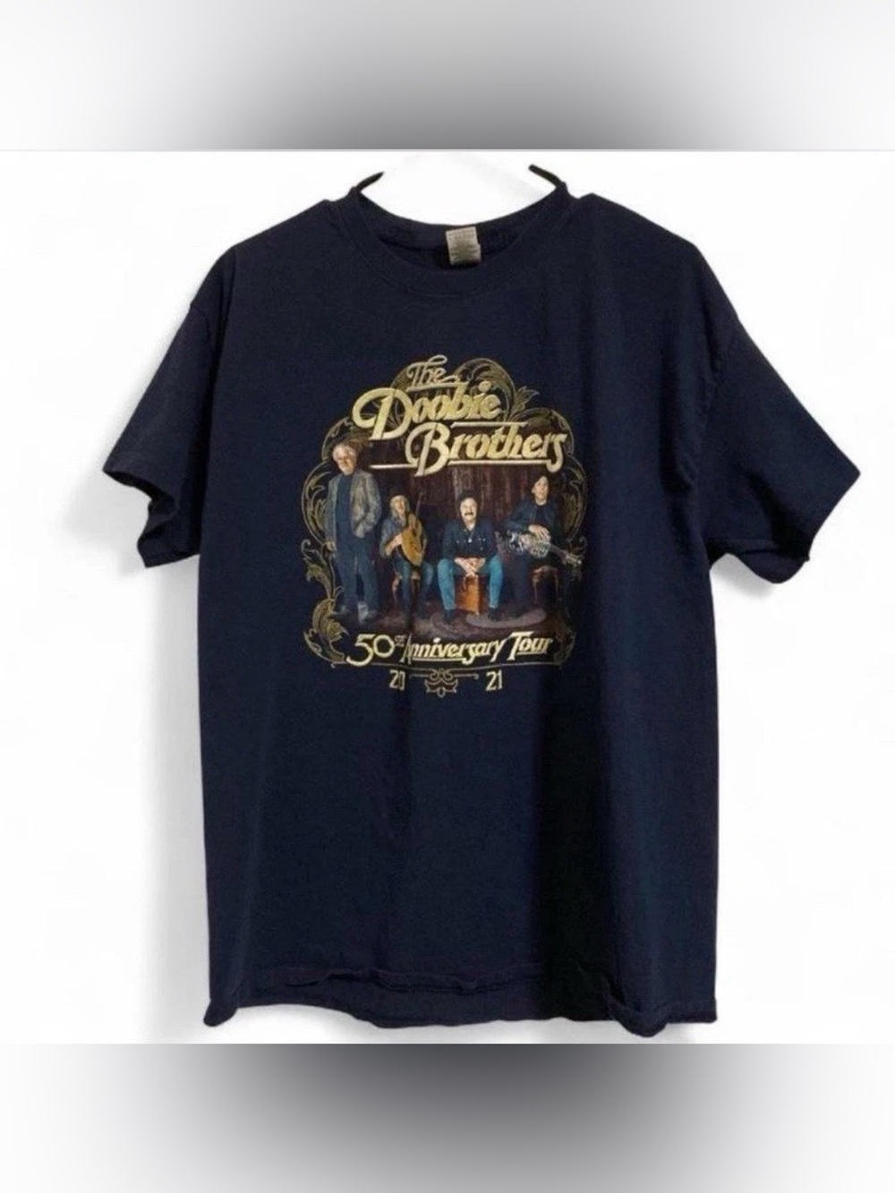 The Doobie Brothers 50th Anniversary 2021-2022 Tour Tee Shirt - Navy